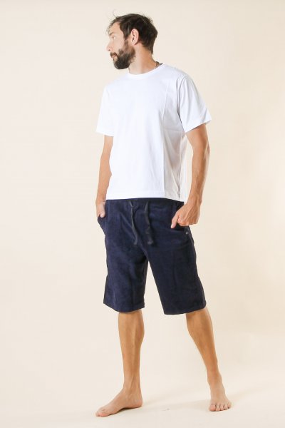 Sarek Cord Shorts Man Navy Blue
