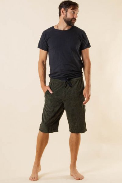 Sarek Cord Shorts Man Army Green