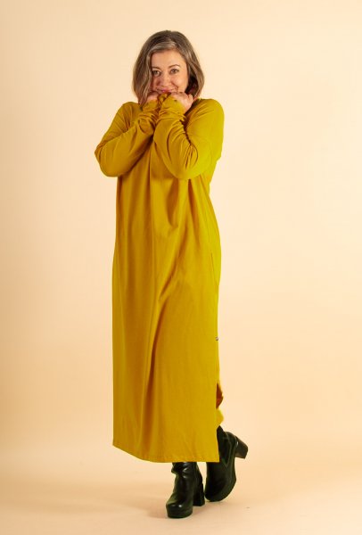 Polo Kaftan Dress Mustard Yellow