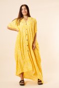 Olinda Kaftan Dress Dot Yellow