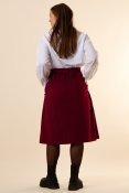 Cord Skirt Maroon (Endast S/M)