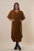 Shaula Dress Ribbed Brown