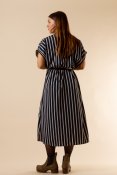 Vallary Long Shirt Stripe Black