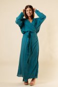 Viskan Kimono Dress Plain Blue